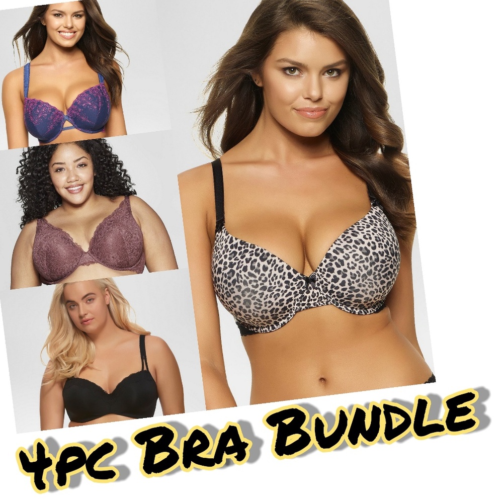 New Plus Size 4pc Push Up Multiway Bra Bundle Lot